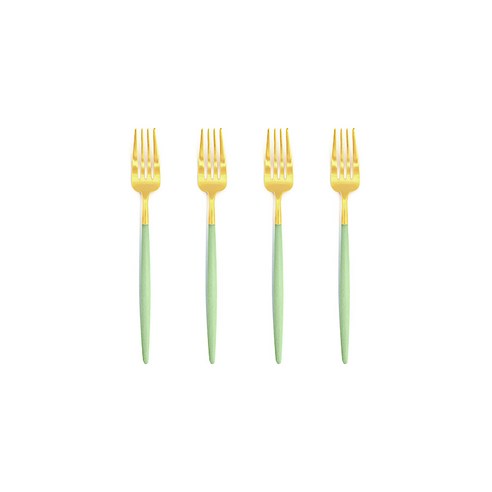큐티폴 고아 세라돈 골드 디저트 포크, 혼합색상, 4개