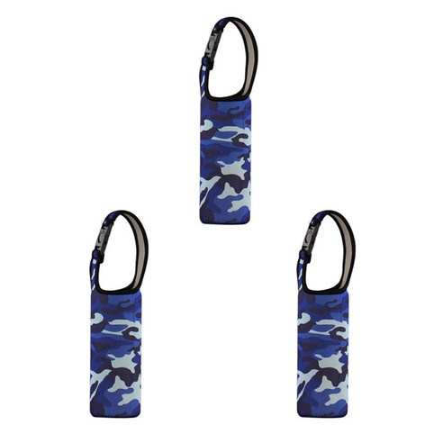 캐릭터 텀블러 파우치 커버 300~600ml, 블루밀리터리, 3개