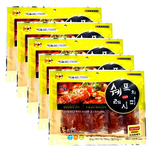 쉐프의레시피 반려견 건식 꽈배기 300g, 닭고기, 5개
