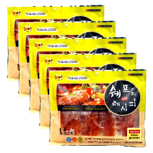 쉐프의레시피 반려견 젤리 꽈배기 300g, 닭고기, 5개