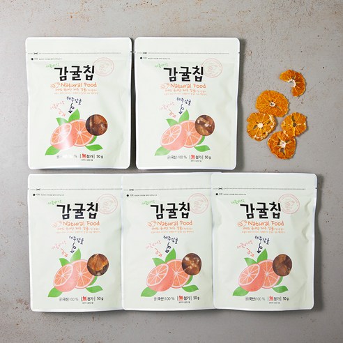 산들 새콤바삭 감귤칩, 50g, 5봉