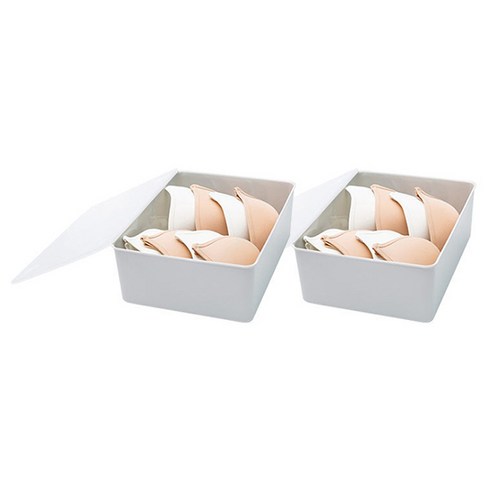 블럭마트 플라스틱 속옷 양말정리함 1칸 랜덤발송, 2개