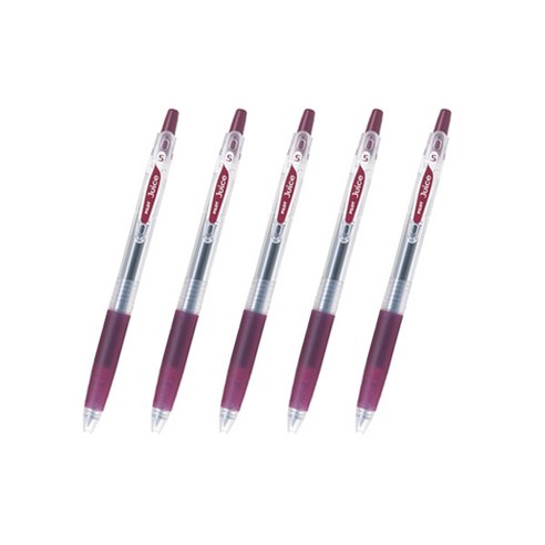 파이롯트 쥬스 젤잉크펜 0.38mm, 다크레드, 5개