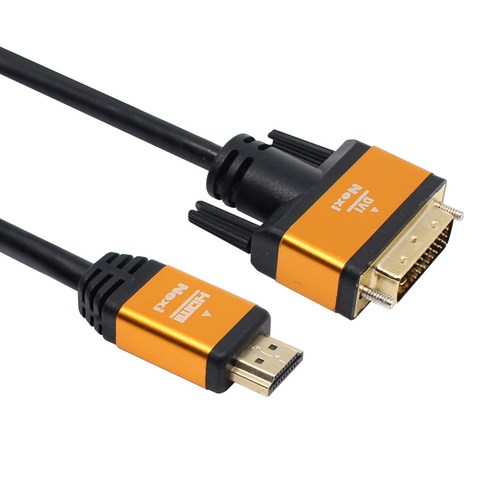 넥시 HDMI 2.0 to DVI 골드메탈 모니터 케이블 V2.0, 1개, 1.5m