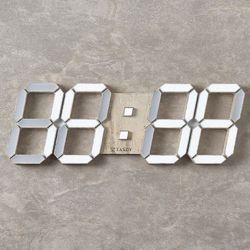 탠디 대리석무늬 레인보우 3D LED 인테리어 벽시계 38cm, 마블베이지