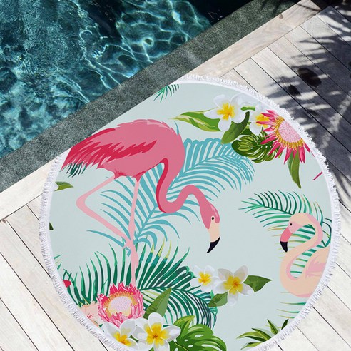 콩 K Items 여러가지 디자인 라운드 비치타올 A, 5, 1개