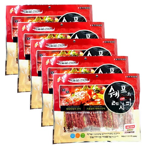 쉐프의레시피 강아지 간식, 오리쌀튀밥, 300g, 5개