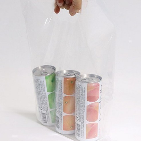 베스트팩 PE 링 손잡이 포장 비닐 쇼핑백 100p, 투명