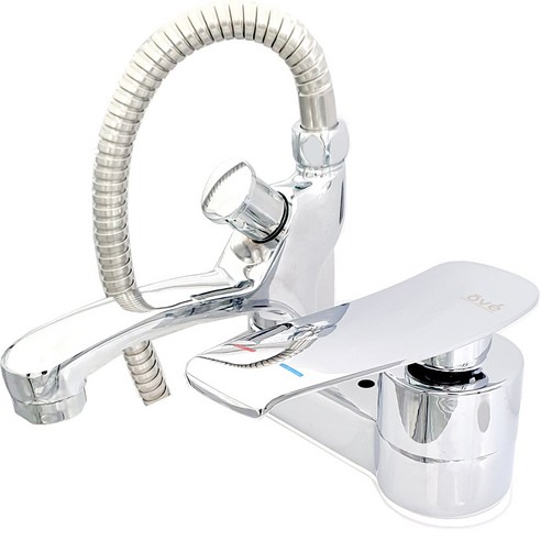 세면대수전 투홀 욕실용 세면 샤워 겸용 수전 금속 OV3-460, 1개 Best Top3