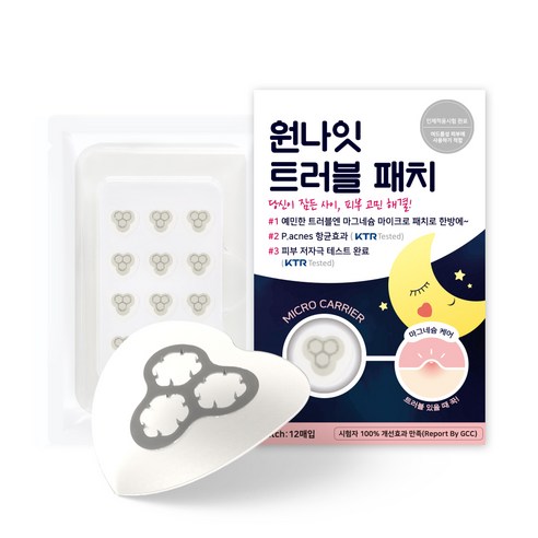 스노우투플러스 원나잇 트러블 패치, 12매, 1개