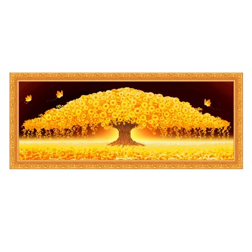 블링블링 황금돈나무 DIY 보석십자수 BL5D-3009, 혼합색상, 1개