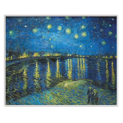 제이디아트 고흐 명품 그림 액자 론강의 별이 빛나는 밤 VG04, 엣지화이트