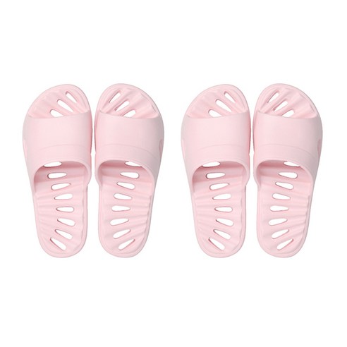 블럭마트 퍼펙트 물빠짐 욕실화 라이트핑크, 2세트, 핑크