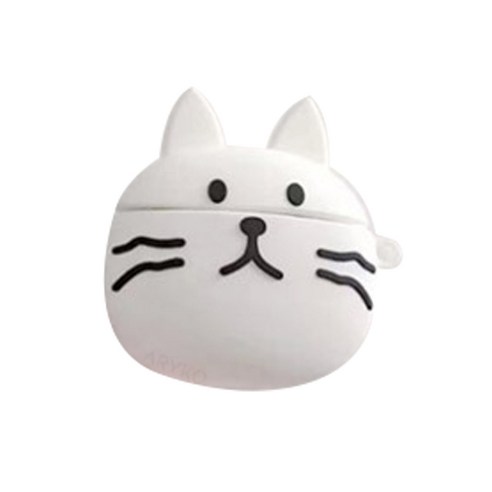 아리코 고양이수염 실리콘 에어팟 케이스, 화이트