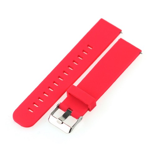 갤럭시 액티브 1/2/워치3 20mm 실리콘 컬러 밴드 L (40/41/42mm 호환 가능), 레드, 1개