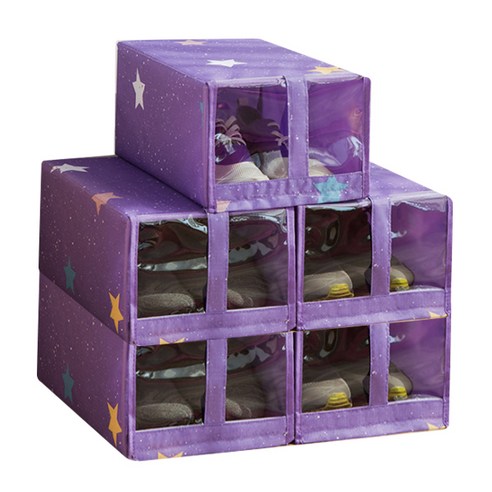 마켓피오 투명창 패브릭 신발보관함 타입3, 5개