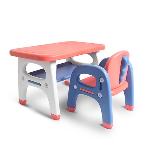 베이블퓨어리 프리미엄 스마트 유아 책상 + 의자 세트, 쥬라기(옐로우 + 블루)