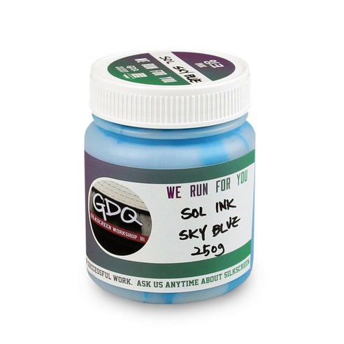 지디큐팩토리 실크스크린 날염용 졸 잉크 250g, 스카이블루