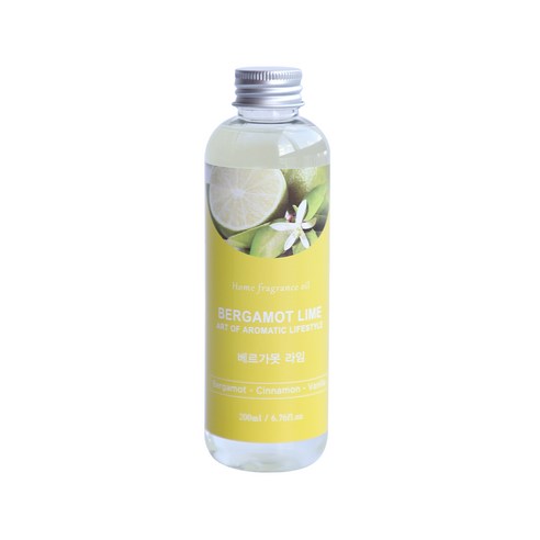 아로마코 디퓨저 리필오일, 베르가못라임, 1개, 200ml