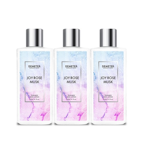 데메테르 머스크 퍼퓸드 바디로션 조이 로즈, 240ml, 3개