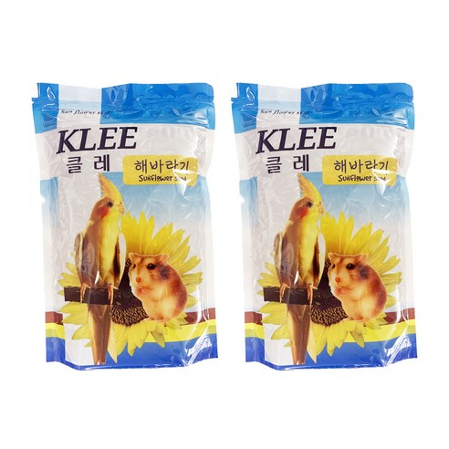 핑퐁 클레 해바라기씨 앵무새 햄스터 다람쥐 기니피그 사료, 550g, 2개
