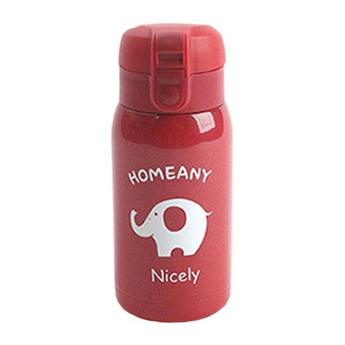 홈애니 원터치 보온보냉병, 레드, 200ml