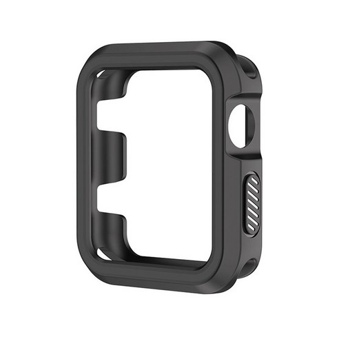 쵸미앤세븐 애플워치4/5 스포티 범퍼케이스 44mm, 블랙블랙, 1개