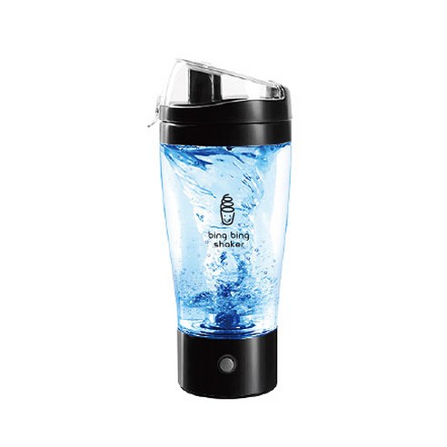 인더룩 NEW 빙빙쉐이커 원터치 오토믹스 텀블러, 블랙, 450ml