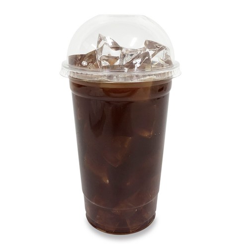 투고팩 투명 PET 아이스컵+돔뚜껑, 500개입, 1세트, 600ml