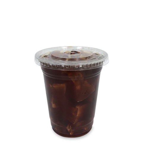 투고팩 투명 PET 아이스컵 + 평형뚜껑, 410ml, 500개, 1개