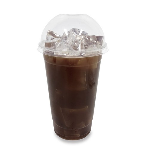 투고팩 투명 PET 아이스컵+돔뚜껑, 100개, 1세트, 480ml