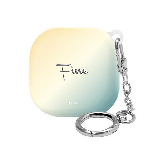 몬드몬드 갤럭시 버즈라이브/버즈프로 하드 케이스 트랜디 + 키링, Fine