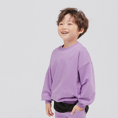 레인보우키즈 유아동용 데일리 컬러 맨투맨티