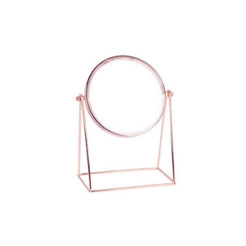 윰스 인테리어 거울 장식 원형, 핑크골드