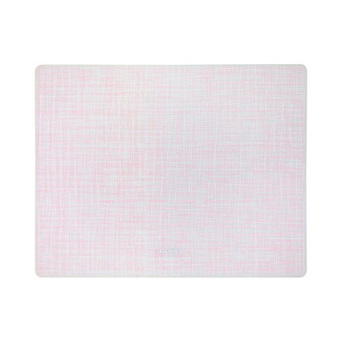 까사무띠 따볼라 린넨 직사각 실리콘매트, 핑크, 40 x 30 cm