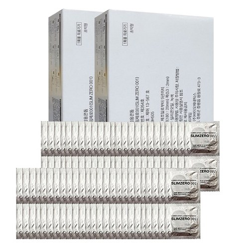 슬림제로 001 울트라씬 일반형 콘돔, 100개입, 2개