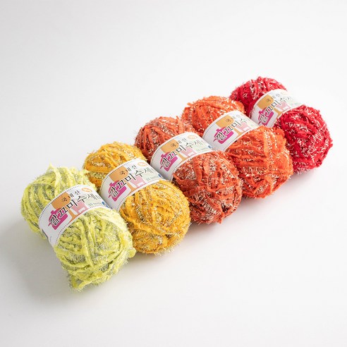 깔끄미 수세미 90g x 5p + 도안 6종 뜨개질DIY패키지, 1세트, 옐로우브릭
