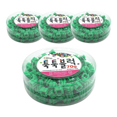 이지피아 툭툭블럭 70g x 4p, 초록, 4개