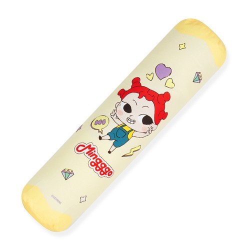 밍꼬마트 밍꼬발랄 원형 롱베개, BANANA YELLOW