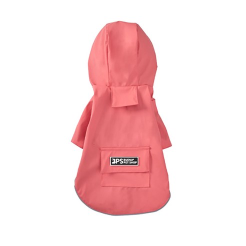 콩 K PET 반려동물 후드 비옷, 핑크