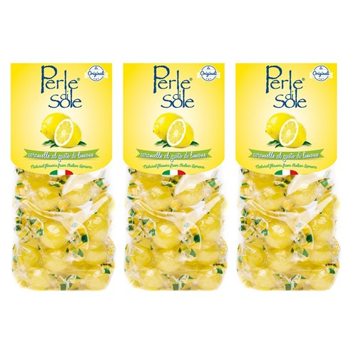 페를레디솔레 포지타노 레몬 캔디, 200g, 3개