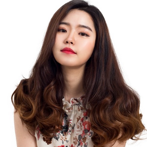 웨이브 붙임머리, 다크 + 밀크브라운, 5개