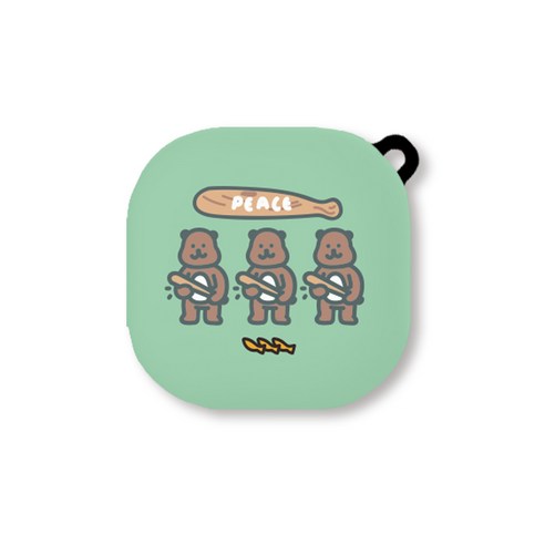 에이디오 피스풀베어 갤럭시 버즈 라이브 케이스, 단일상품, 빠따베어