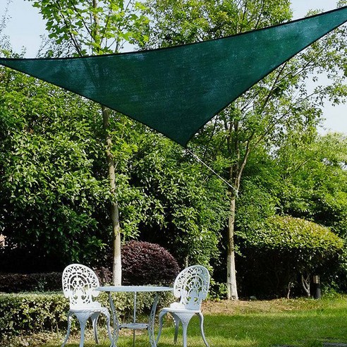 워터판타지월드 썬세이드 삼각 그늘막 천막 3m x 3m x 3m, 그린, 1개