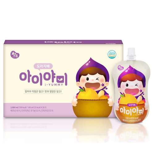 참든 아이야미 유아음료 100ml, 도라지배, 20개