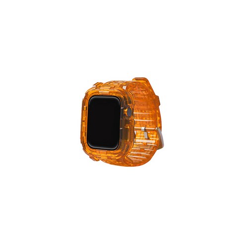 비쉐르 에어리트 애플워치 1 실리콘 일체형 밴드 스트랩 (38mm 호환 가능), 오렌지, 1개