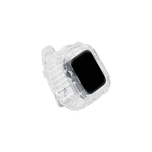 비쉐르 에어리트 애플워치 4 실리콘 일체형 밴드 스트랩 (44mm 호환 가능), 화이트, 1개