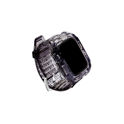 비쉐르 에어리트 애플워치 4 실리콘 일체형 밴드 스트랩 (44mm 호환 가능), 블랙, 1개