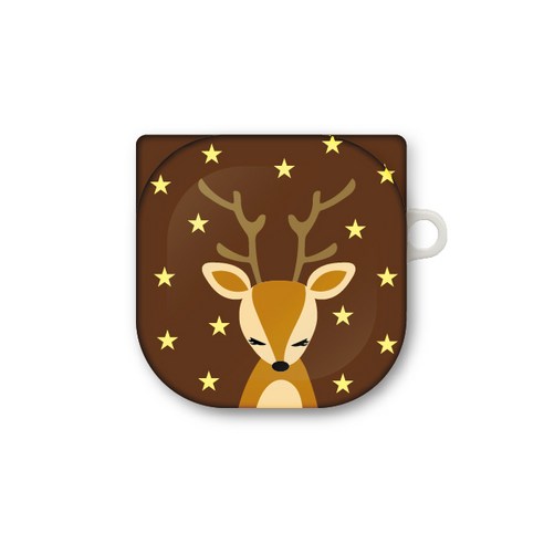 프루그나 디자인 동물패턴 버즈 라이브 케이스, 단일상품, 사슴