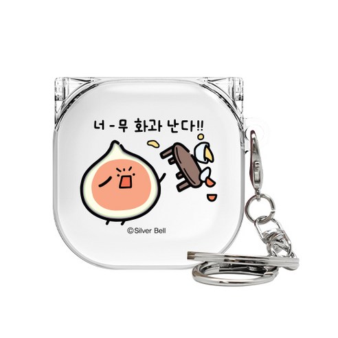 트라이코지 귀염뽀쨕 시즌9 갤럭시 버즈라이브/버즈프로 클리어 하드케이스, 단일상품, 너무화과난다